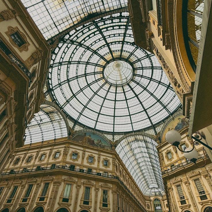 Modern shopping mall interior with family areas